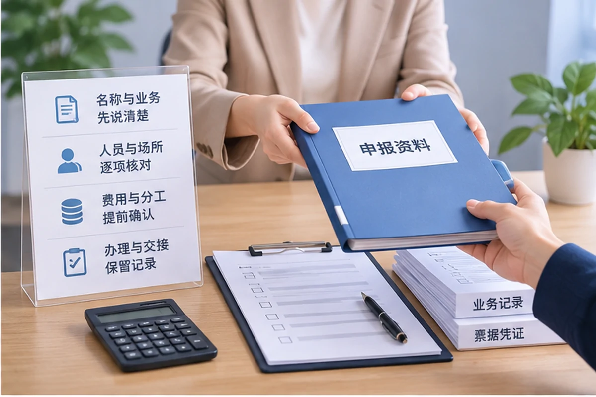 创业者一起整理开办计划的服务场景示意