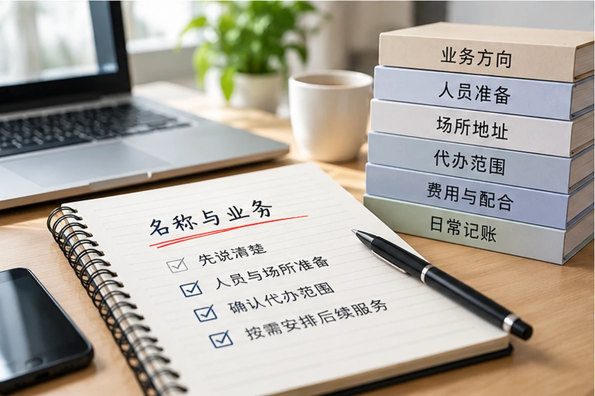 创业者一起整理开办计划的服务场景示意