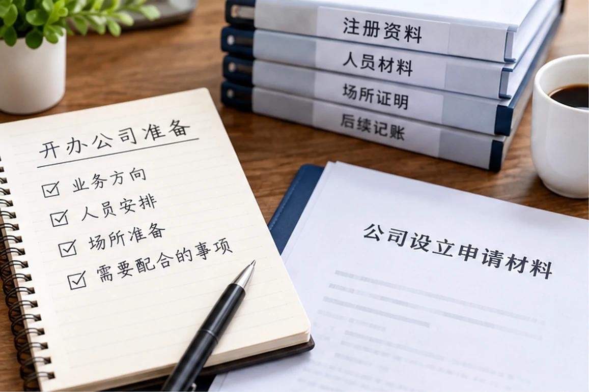 创业者一起整理开办计划的服务场景示意