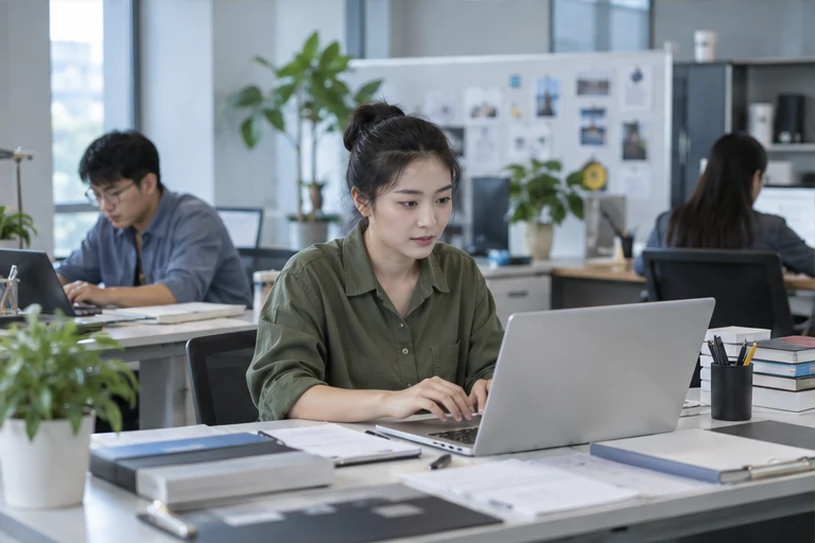 企业网站展示业务与服务信息的场景示意