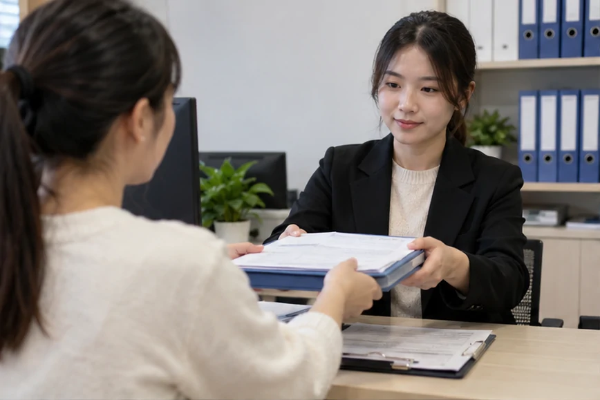 整理企业票据与日常账务资料的服务场景示意