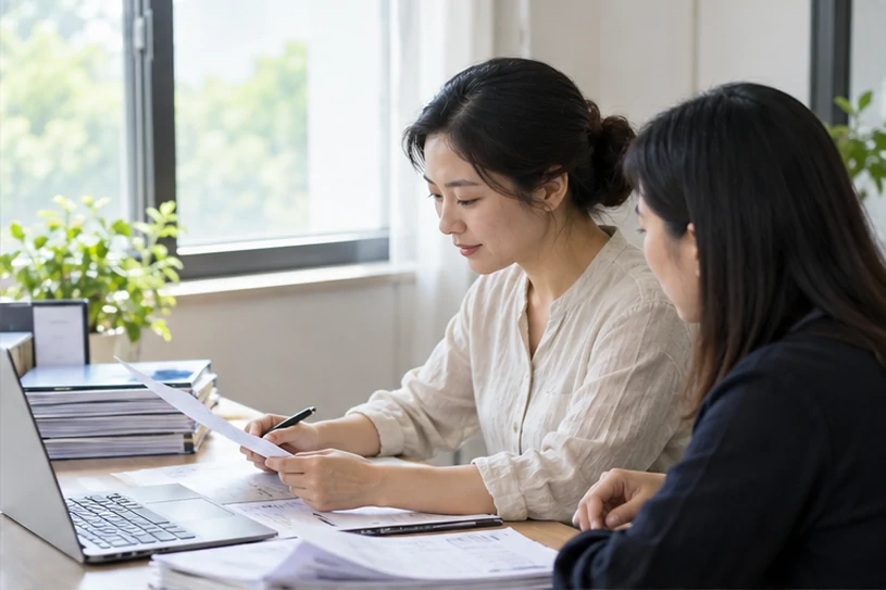整理企业票据与日常账务资料的服务场景示意