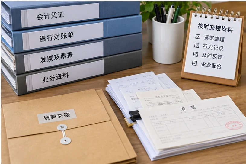 整理企业票据与日常账务资料的服务场景示意