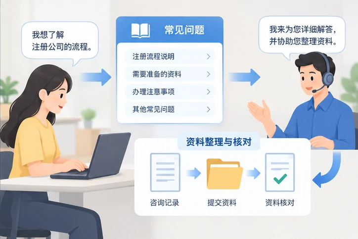 在线客服接待与咨询整理的服务场景示意
