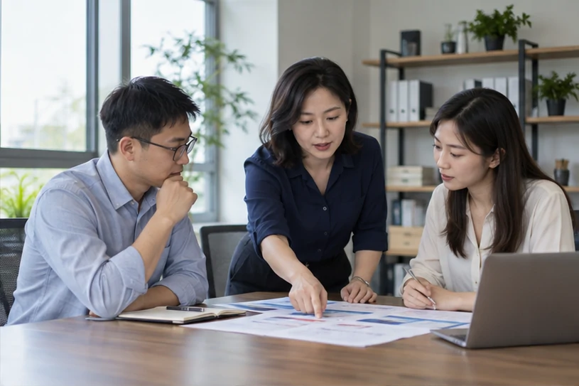企业网站展示业务与服务信息的场景示意