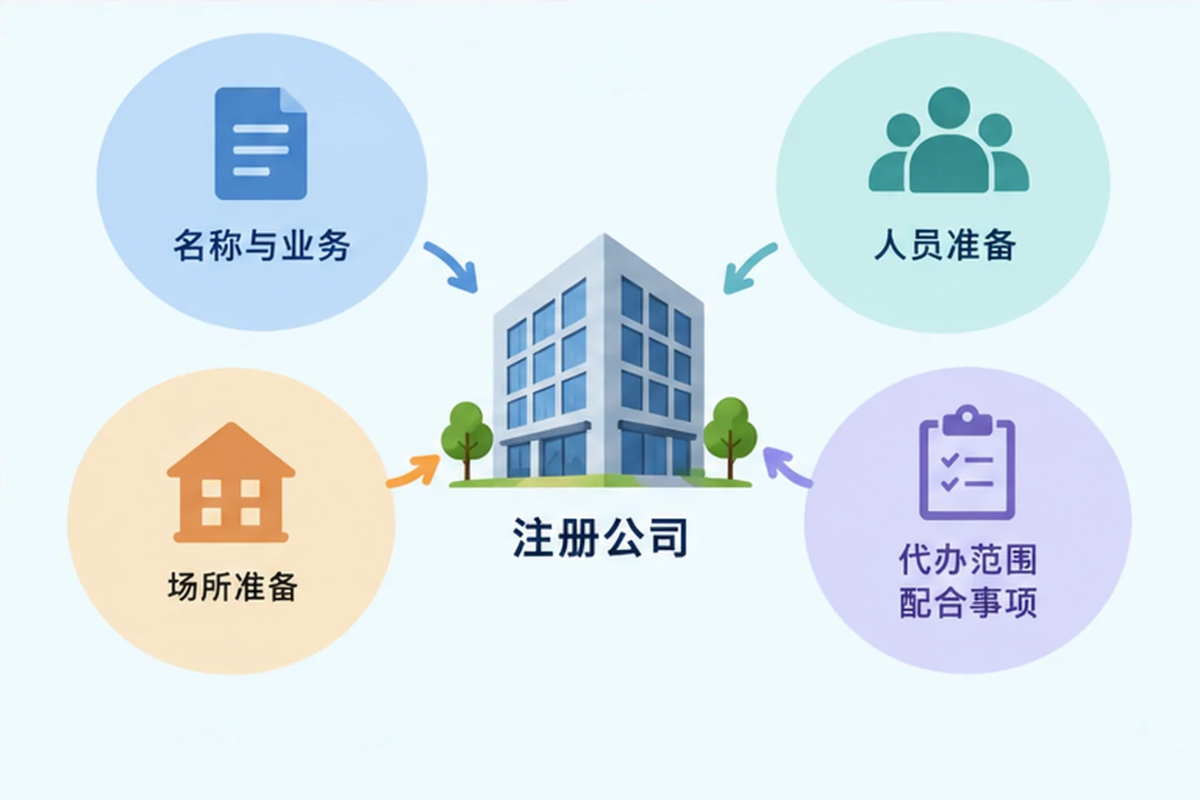 创业者一起整理开办计划的服务场景示意
