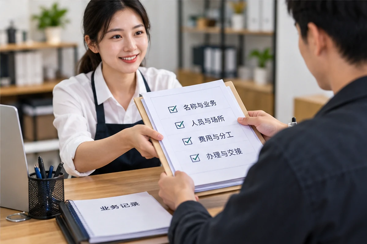 创业者一起整理开办计划的服务场景示意