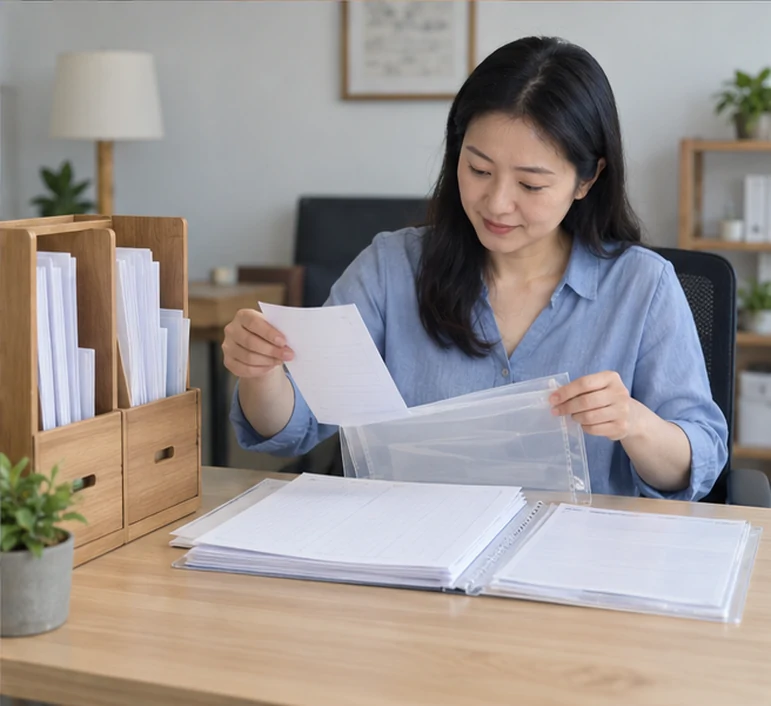整理企业票据与日常账务资料的服务场景示意