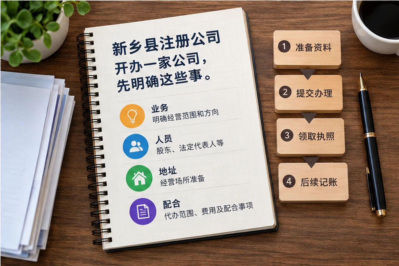 创业者一起整理开办计划的服务场景示意