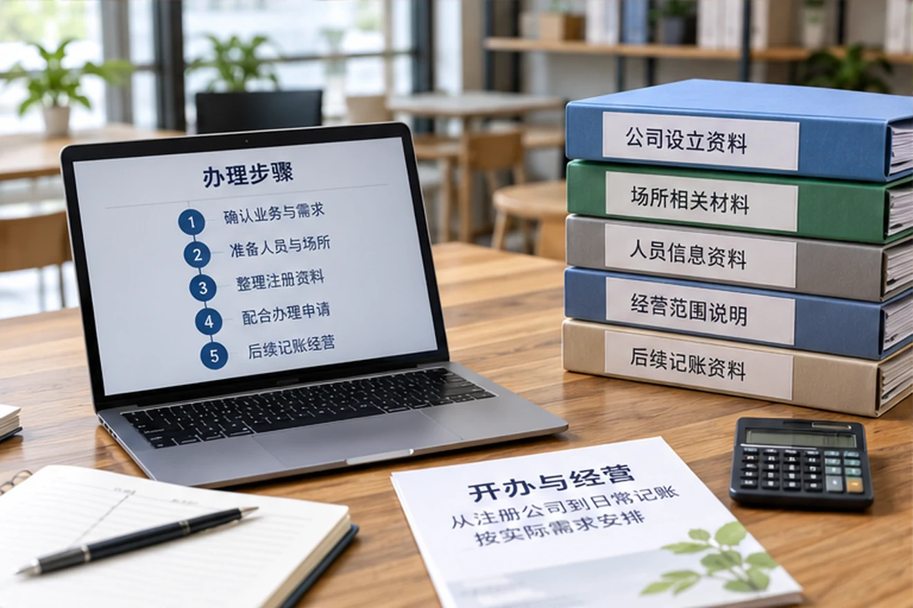 创业者一起整理开办计划的服务场景示意