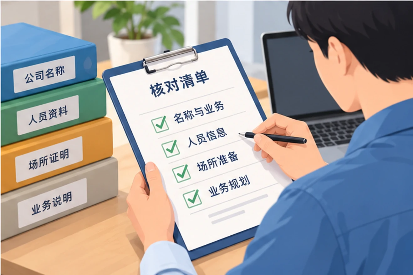 创业者一起整理开办计划的服务场景示意