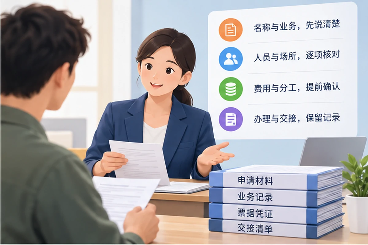 创业者一起整理开办计划的服务场景示意