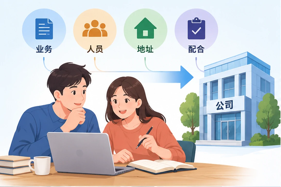 创业者一起整理开办计划的服务场景示意