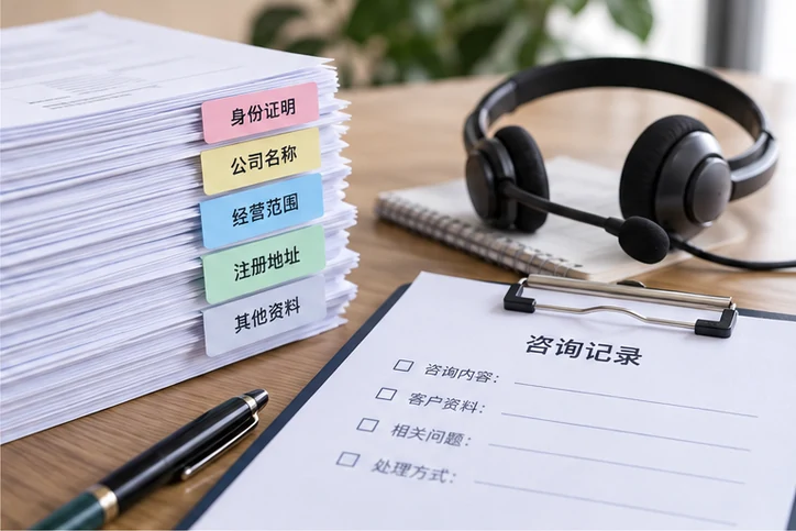 在线客服接待与咨询整理的服务场景示意