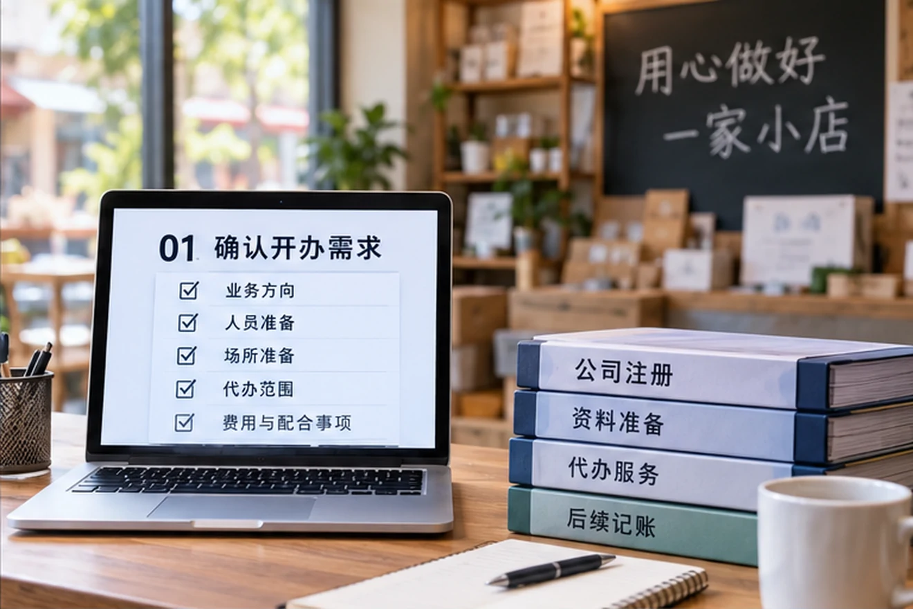 创业者一起整理开办计划的服务场景示意