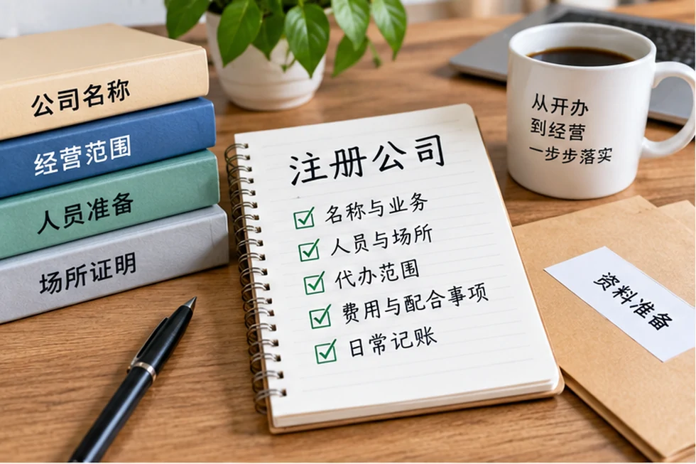 创业者一起整理开办计划的服务场景示意