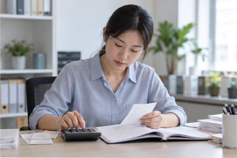 整理企业票据与日常账务资料的服务场景示意