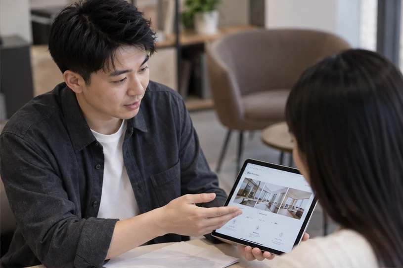 企业网站展示业务与服务信息的场景示意