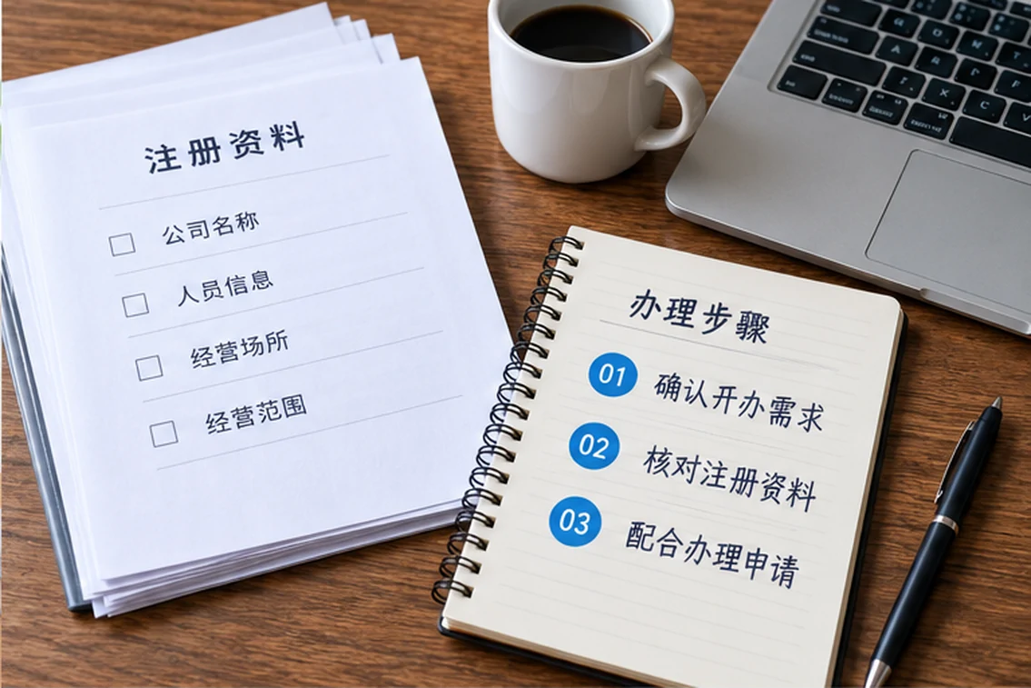 创业者一起整理开办计划的服务场景示意