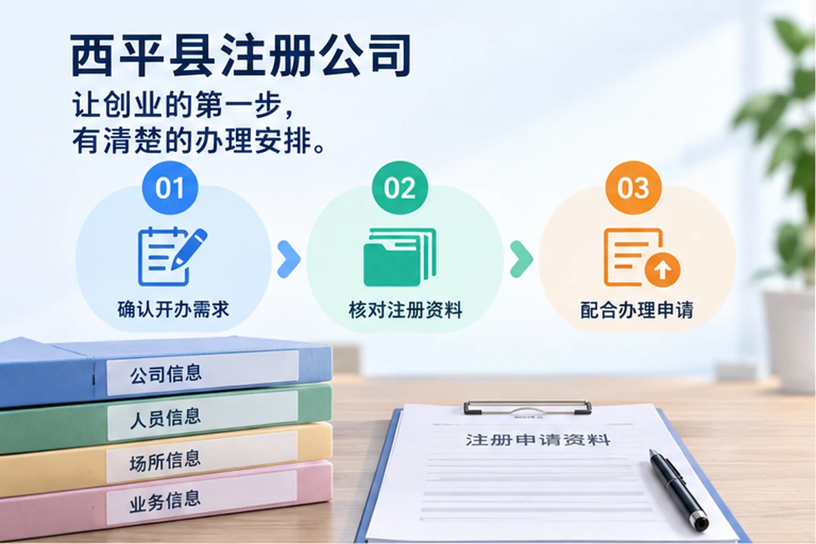 核对注册公司资料与办理事项的服务场景示意
