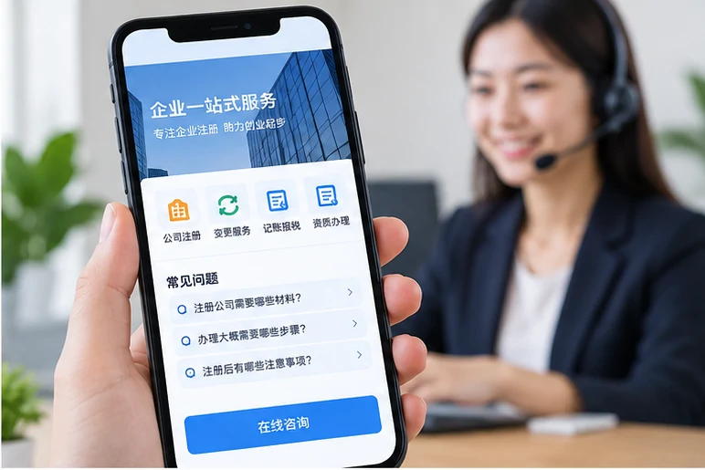 企业网站展示业务与服务信息的场景示意