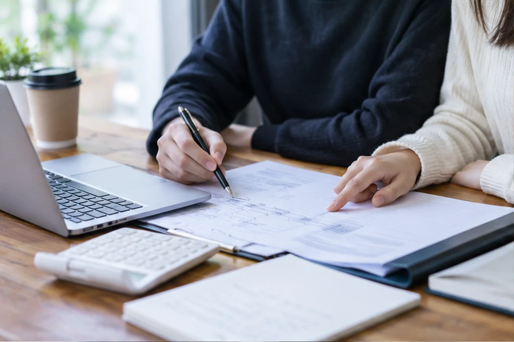 创业者一起整理开办计划的服务场景示意