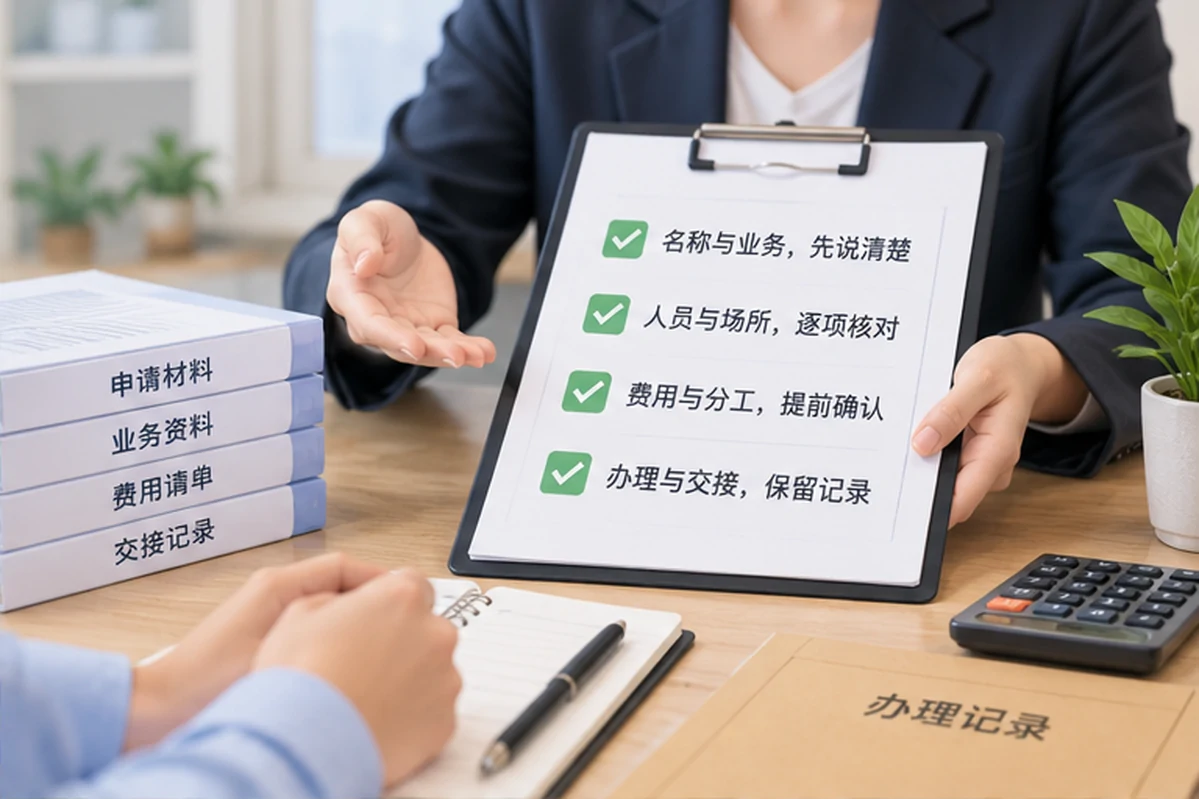 创业者一起整理开办计划的服务场景示意