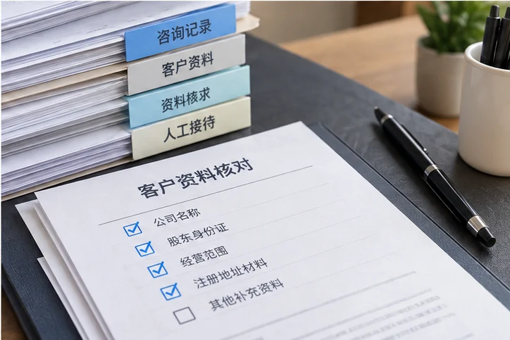 在线客服接待与咨询整理的服务场景示意