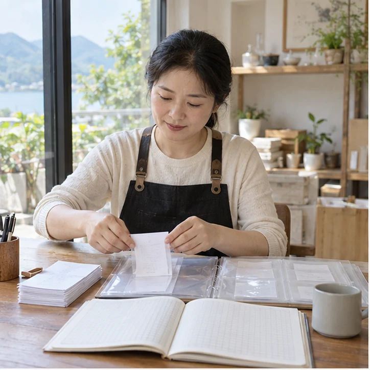 整理企业票据与日常账务资料的服务场景示意