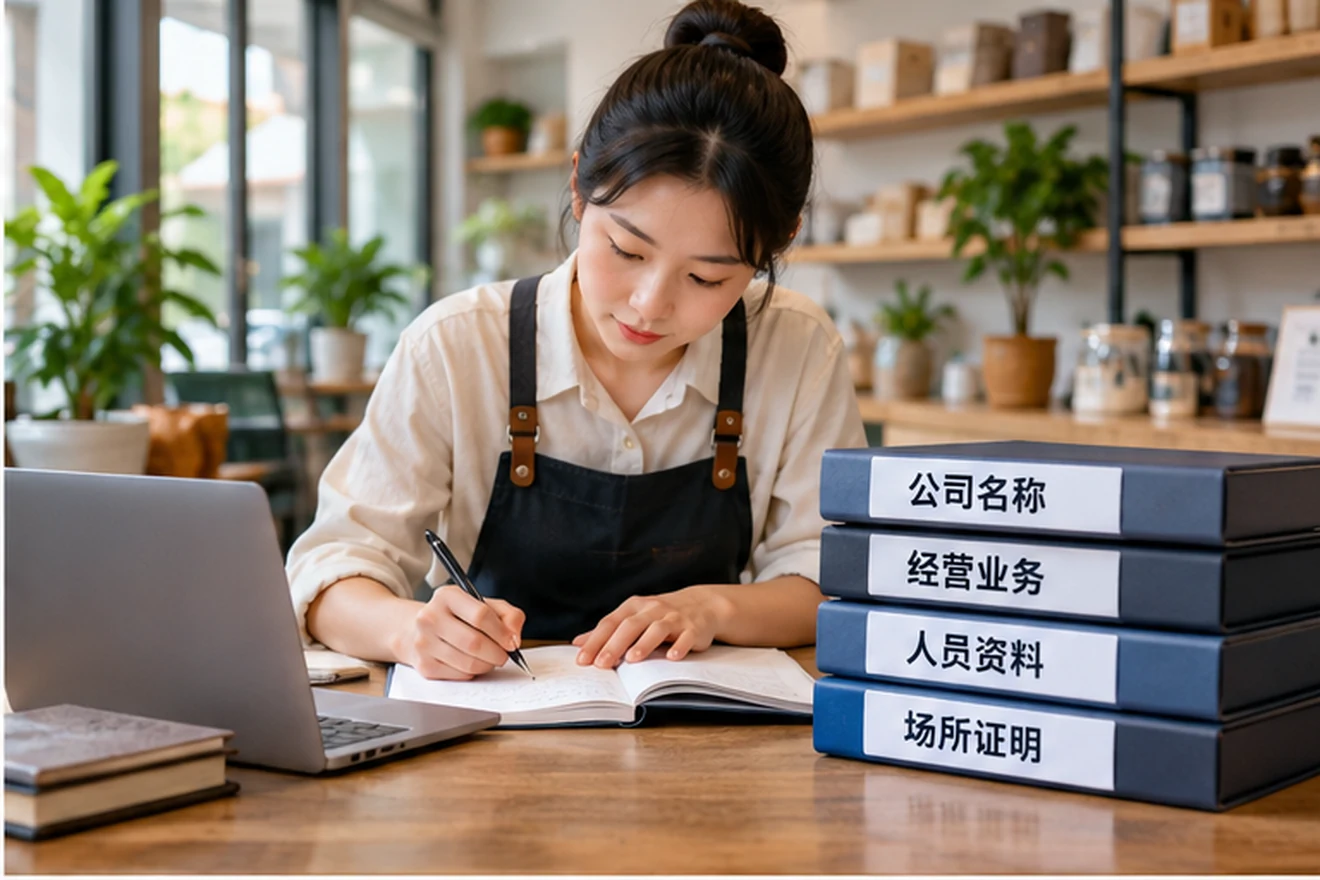 创业者一起整理开办计划的服务场景示意