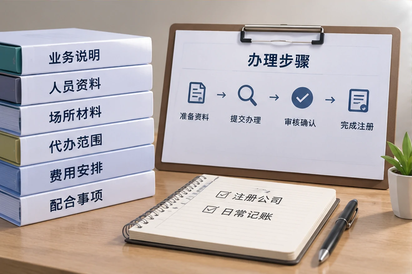 创业者一起整理开办计划的服务场景示意