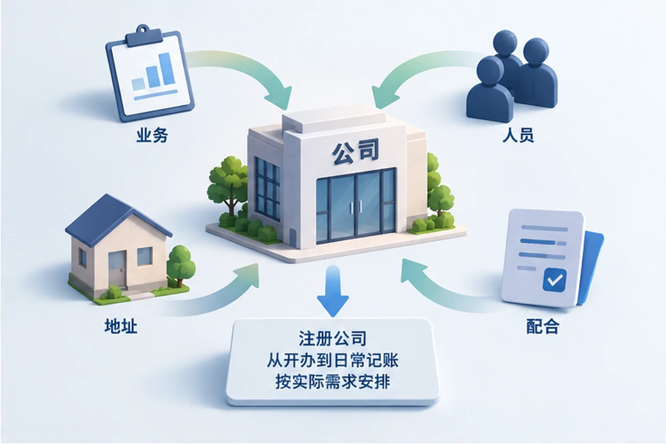 创业者一起整理开办计划的服务场景示意