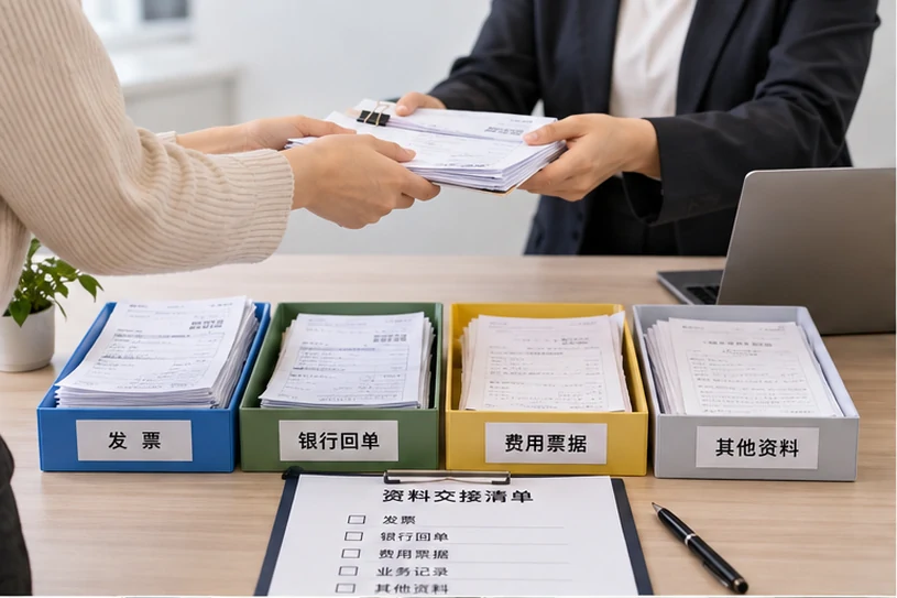整理企业票据与日常账务资料的服务场景示意