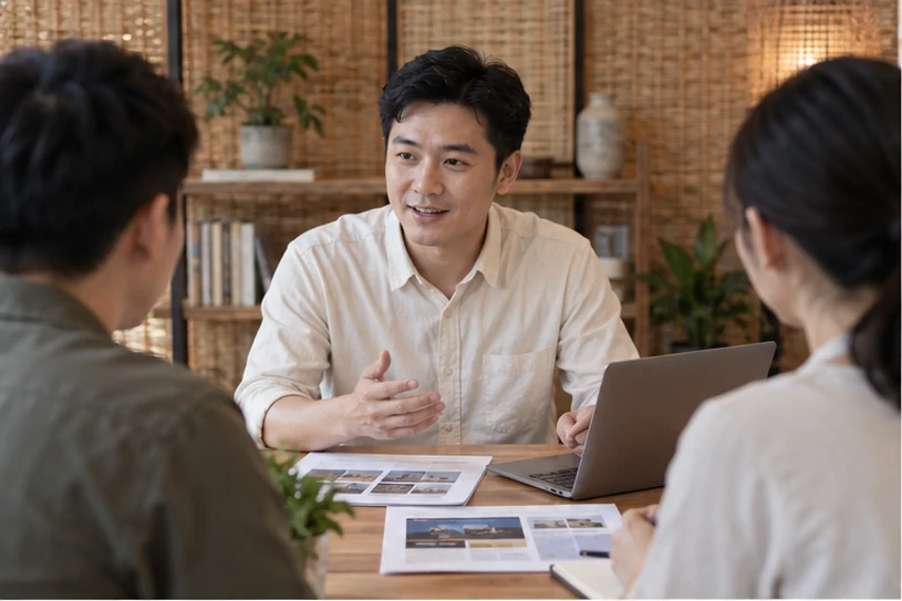 企业网站展示业务与服务信息的场景示意
