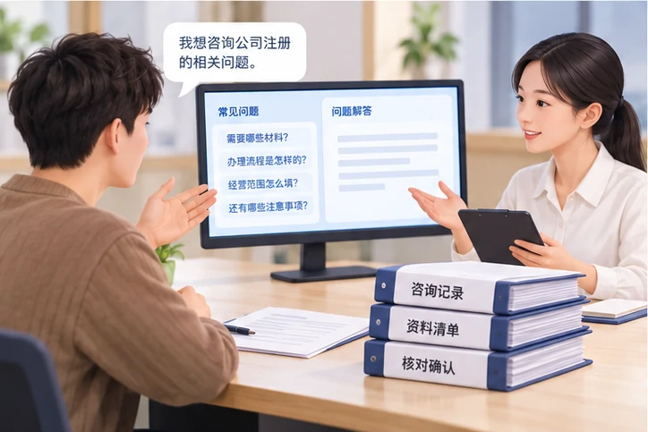 在线客服接待与咨询整理的服务场景示意