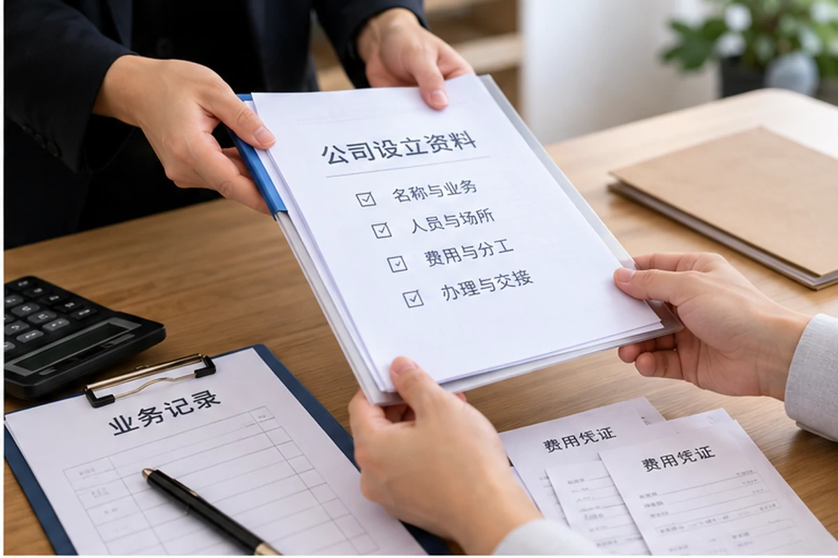 创业者一起整理开办计划的服务场景示意