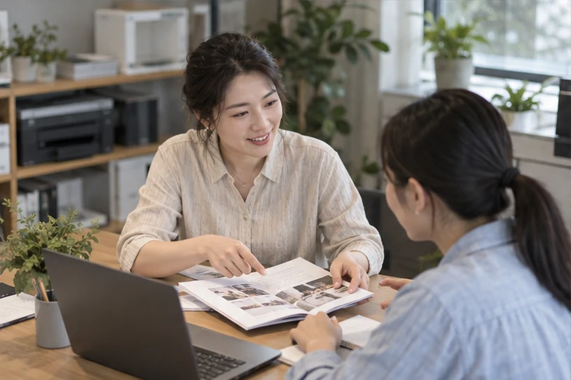 企业网站展示业务与服务信息的场景示意