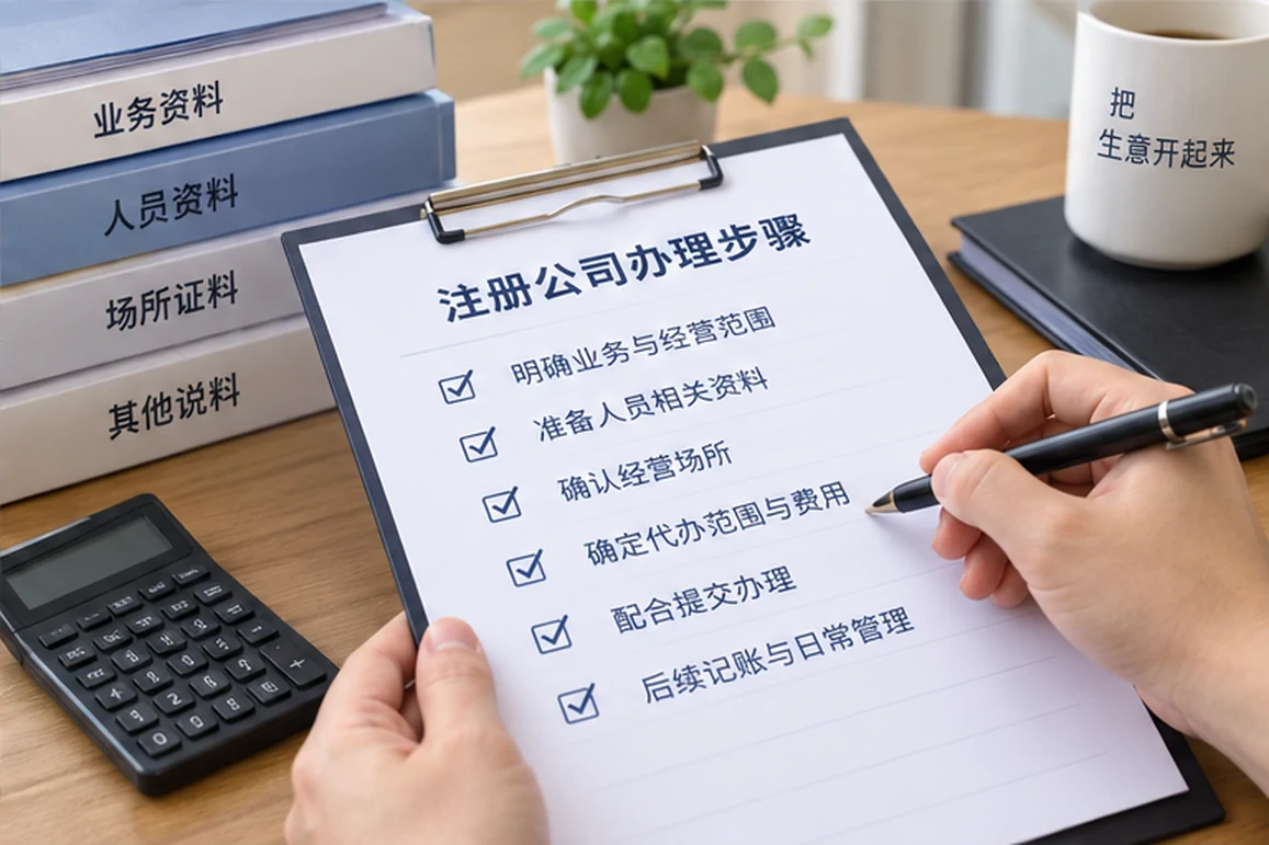 创业者一起整理开办计划的服务场景示意