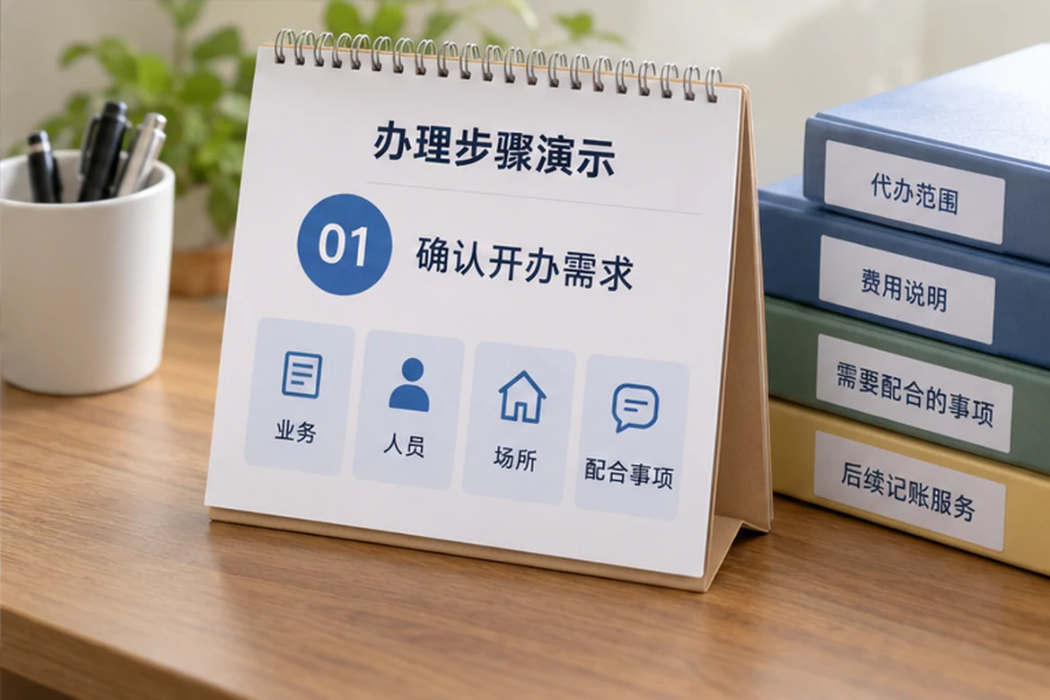 创业者一起整理开办计划的服务场景示意