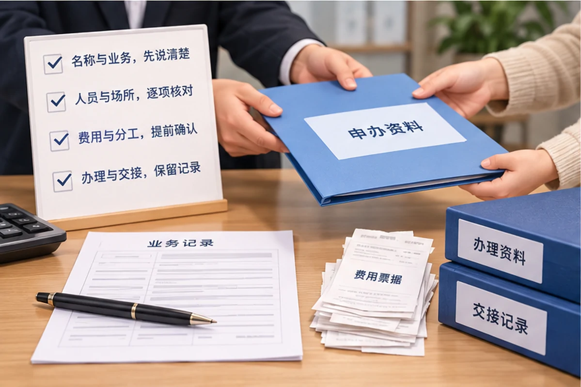 创业者一起整理开办计划的服务场景示意