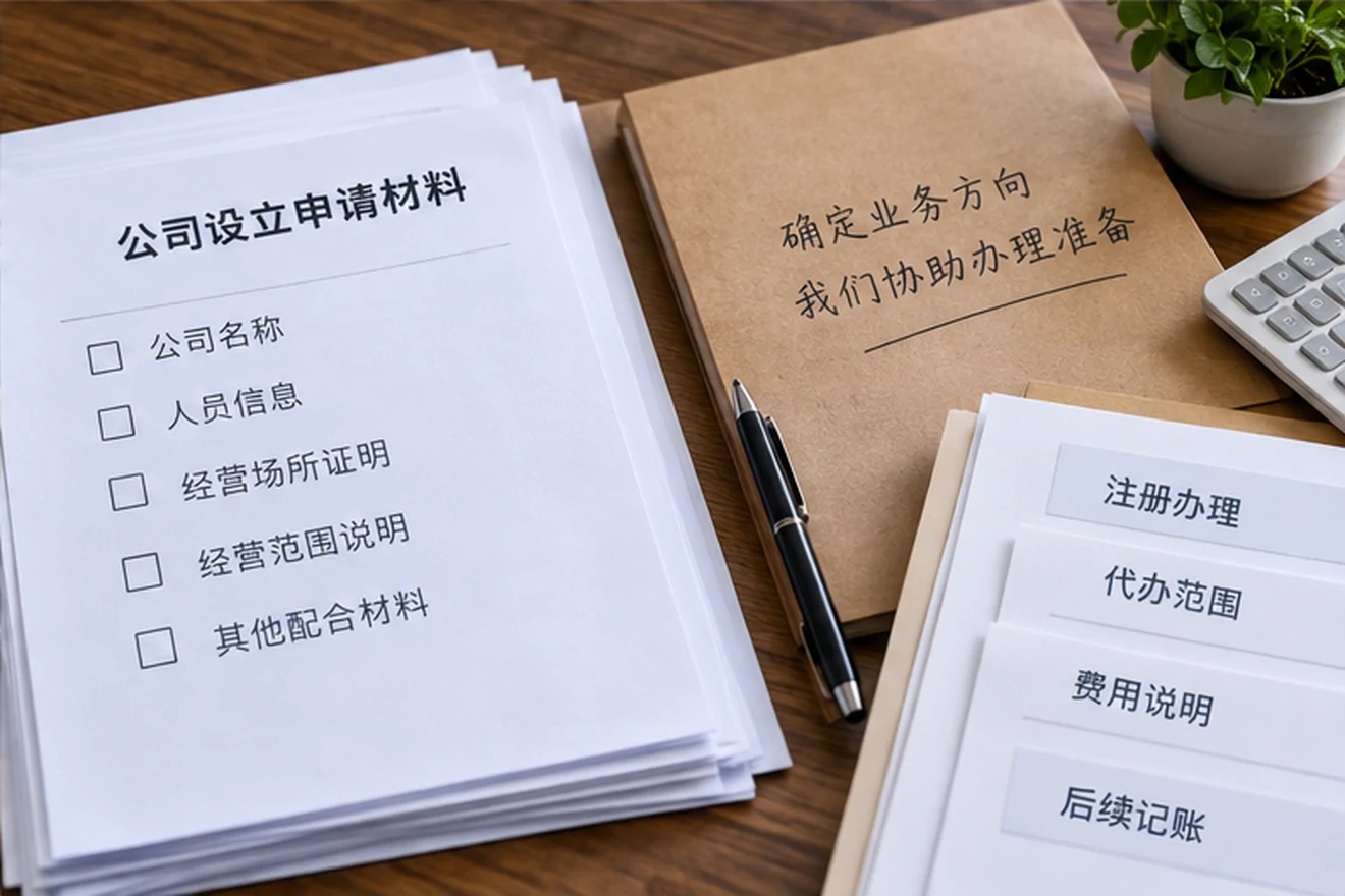 创业者一起整理开办计划的服务场景示意