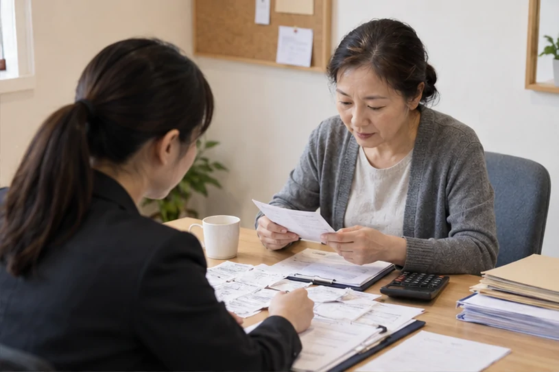 整理企业票据与日常账务资料的服务场景示意