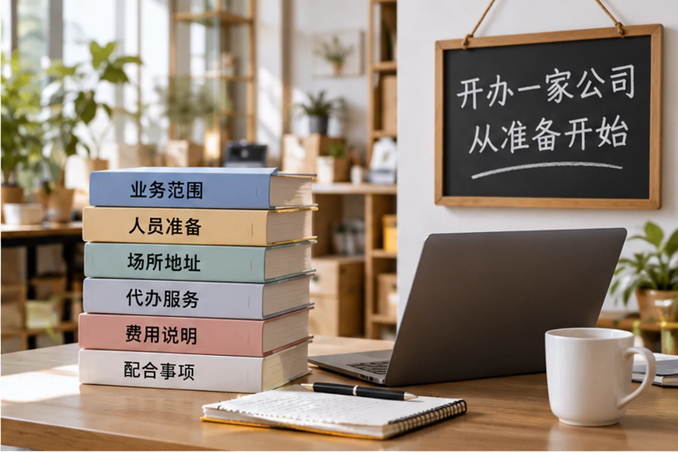创业者一起整理开办计划的服务场景示意