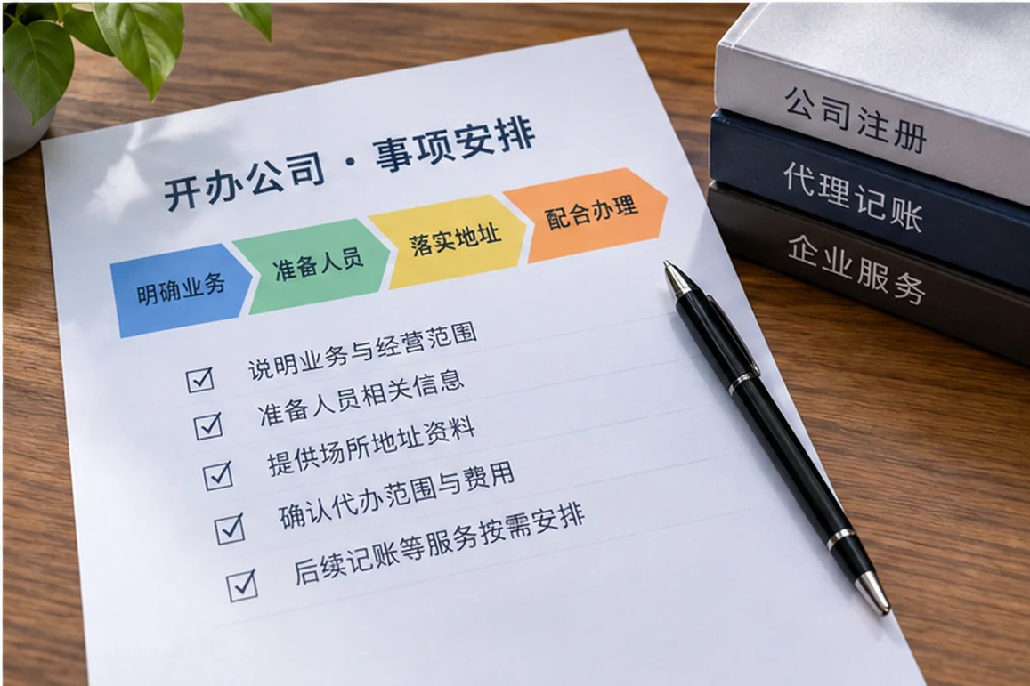创业者一起整理开办计划的服务场景示意