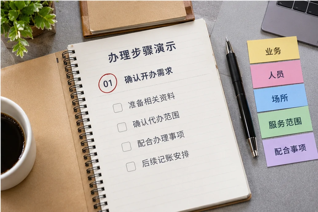 创业者一起整理开办计划的服务场景示意