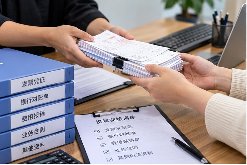 整理企业票据与日常账务资料的服务场景示意