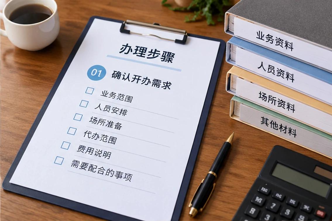 创业者一起整理开办计划的服务场景示意