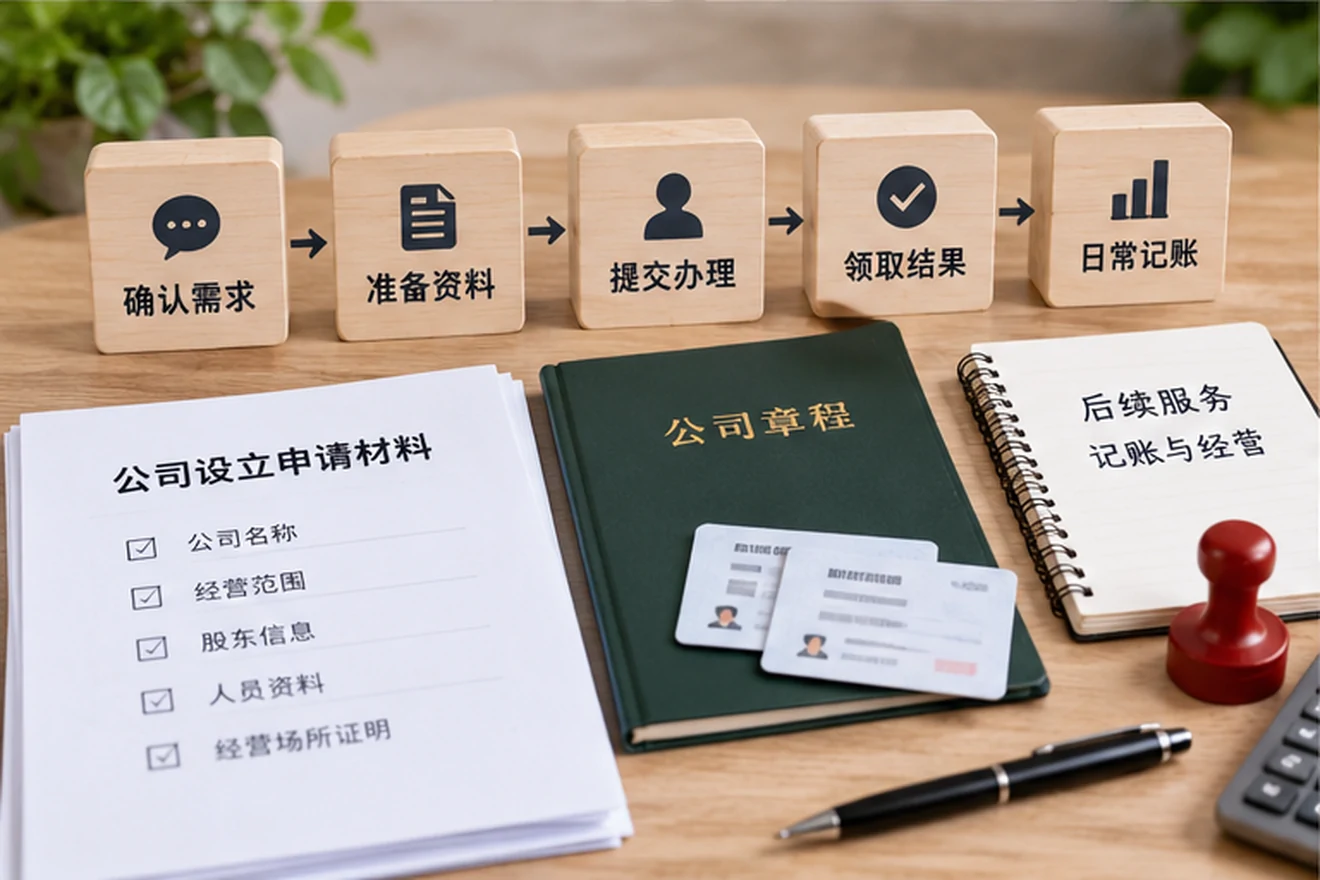创业者一起整理开办计划的服务场景示意