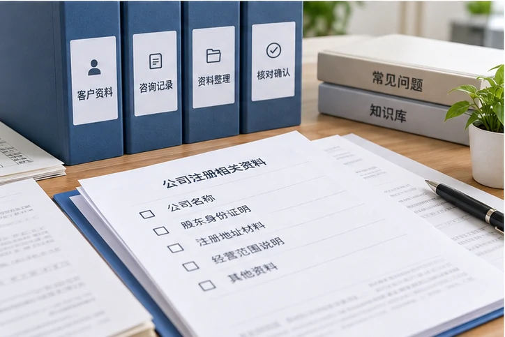 在线客服接待与咨询整理的服务场景示意