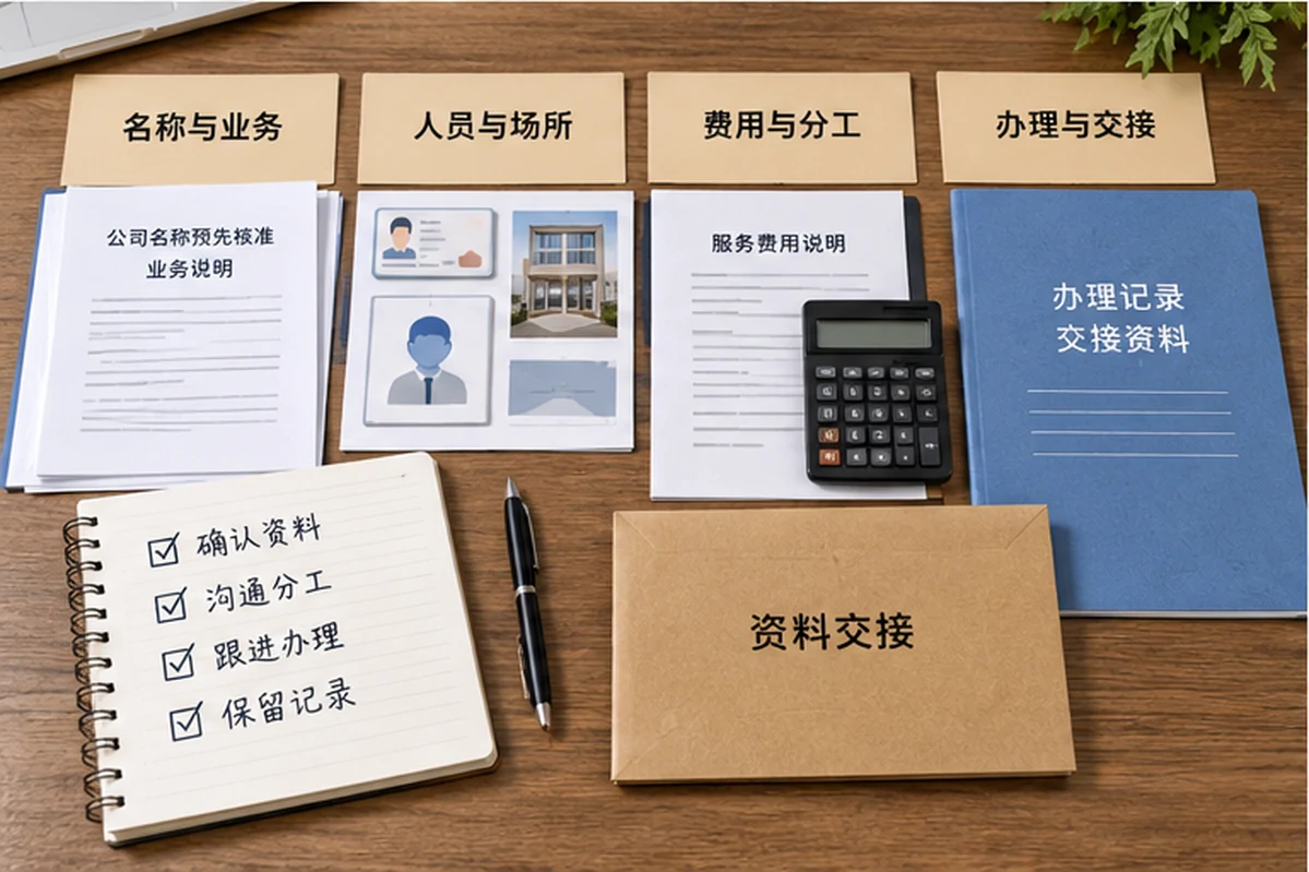 创业者一起整理开办计划的服务场景示意